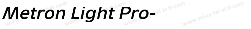 Metron Light Pro字体转换